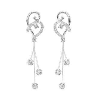 Minako Round Diamond Dangler Earrings