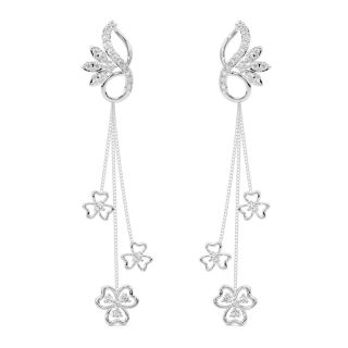 Nen Round Diamond Dangler Earrings