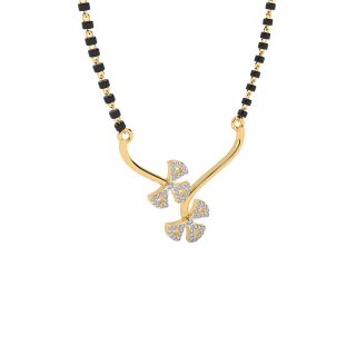 Diamond Mangalsutra Design In Gold