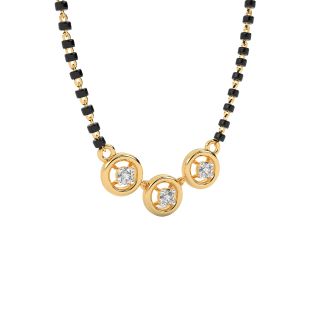 Three Wheel Diamond Design Mangalsutra