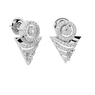 Aneya Round Diamond Stud Earrings