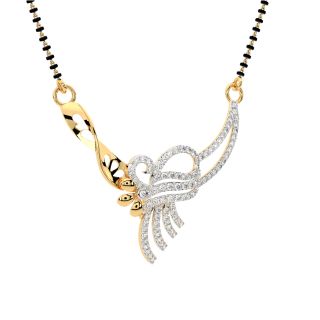 Tas Round Diamond Mangalsutra