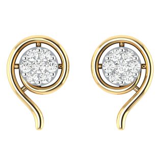 Hisano Round Diamond Stud Earrings