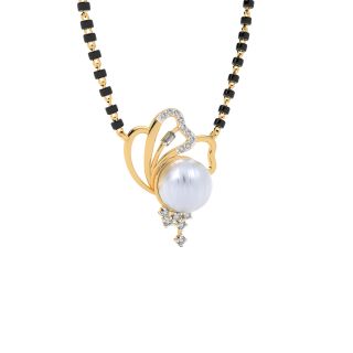 White Pearl Diamond Mangalsutra