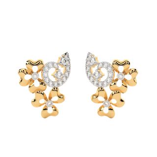 Qabil Round Diamond Stud Earrings