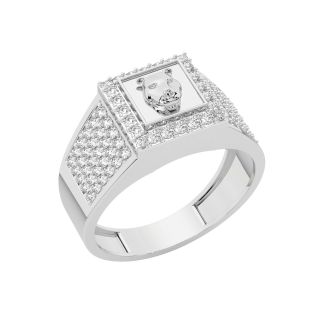 Elvan Round Diamond Engagement Ring For Men