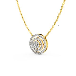 Elegant Round Diamond Pendant