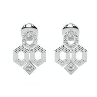 Zoe Hexagon Pattern Diamond Earring