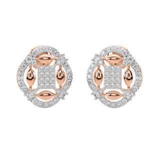 Rorey Round Diamond Stud Earrings