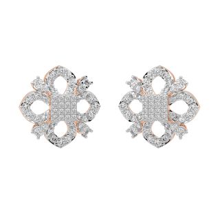 Donal Round Diamond Stud Earrings