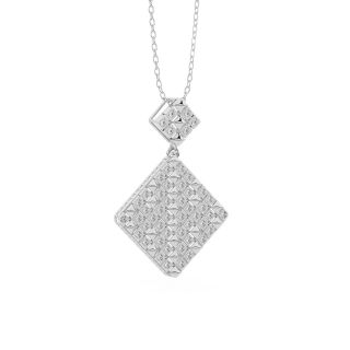 Golden Square Diamond Pendant