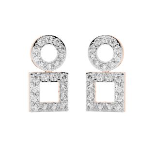 Janay Round Diamond Stud Earrings