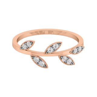 Diamond Ring With Leaf Design