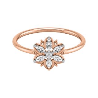 Flower Ring Design In Diamond