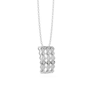 Bar Pattern Diamond Pendant