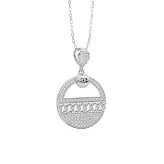 Stylish Orbit Diamond Pendant