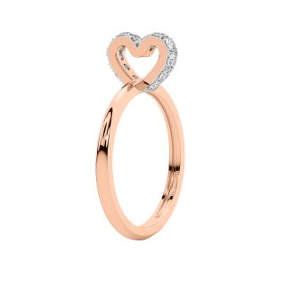 Delicate Heart Shaped Diamond Ring