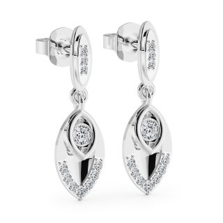 Stylish Dangler Design Diamond Earrings