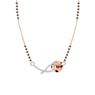 Charm Design Diamond Mangalsutra With Chain