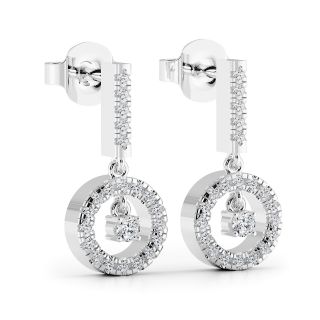 Circular Design Diamond Earrings