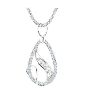 Adima Round Diamond Office Wear Pendant