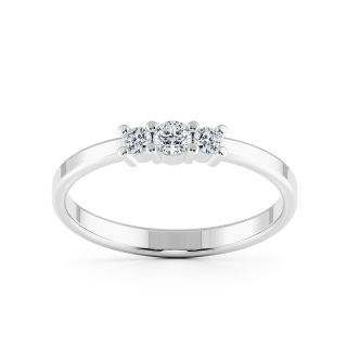 Three Stone Diamond Engagement Ring