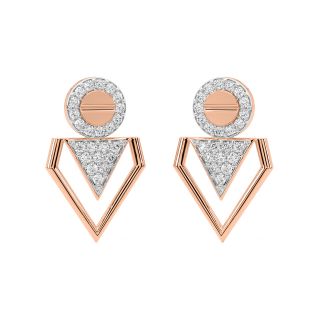 Dirk Round Diamond Stud Earrings