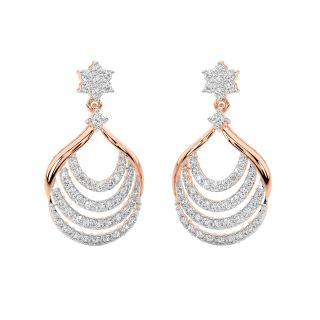 Andy Round Diamond Dangler Earrings