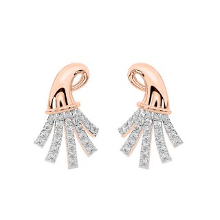 Wilma Round Diamond Stud Earrings
