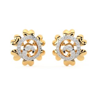 Bright Flower Diamond Earrings
