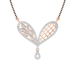 Diamond Mangalsutra In Heart Shaped