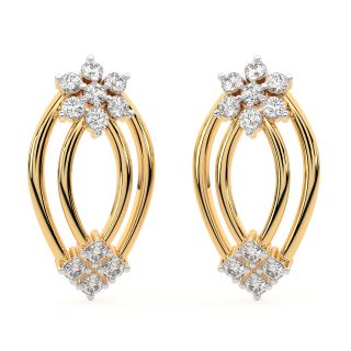 Tozen Round Diamond Stud Earrings