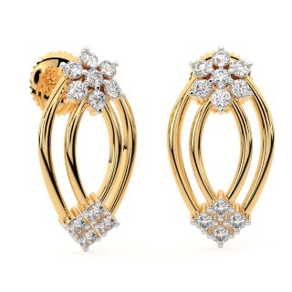 Tozen Round Diamond Stud Earrings