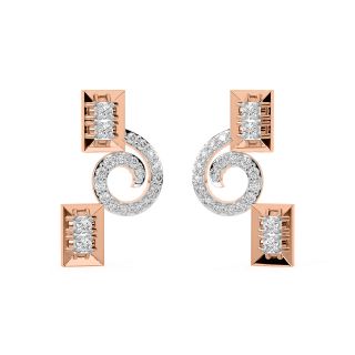 Martie Round Diamond Stud Earrings