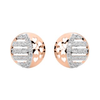 Myron Round Diamond Stud Earrings