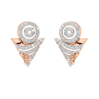 Aneya Round Diamond Stud Earrings