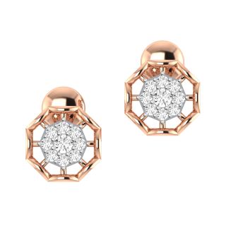 Elena Round Diamond Stud Earring