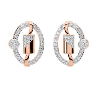Curissa Round Diamond Stud Earrings