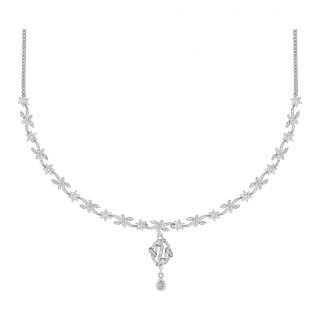 Garvita Round Diamond Necklace For Her