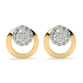 Circle Design Diamond Earring