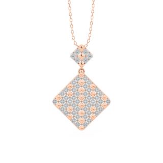 Golden Square Diamond Pendant