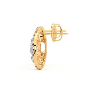 Nari Round Diamond Stud Earrings