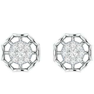 Elena Round Diamond Stud Earring