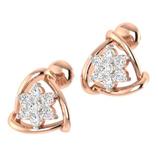 Serenity Round Diamond Stud Earring