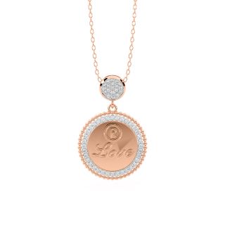 R Love Diamond Pendant