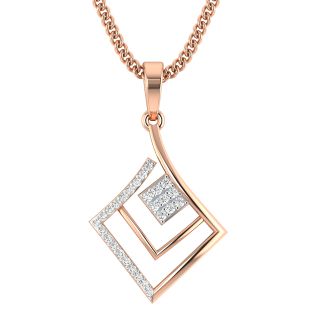 Gold Diamond Shape Design Pendant