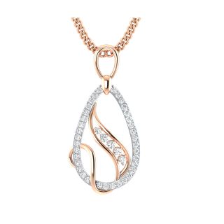 Adima Round Diamond Office Wear Pendant