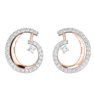 Manya Round Diamond Stud Earrings