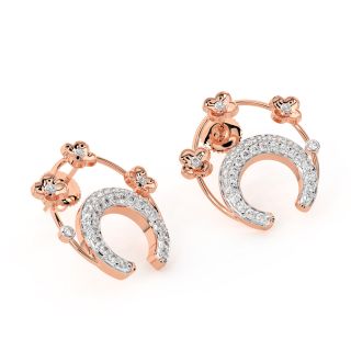 The Half Wreath Diamond Stud Earrings