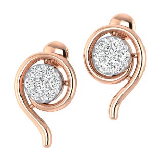 Hisano Round Diamond Stud Earrings